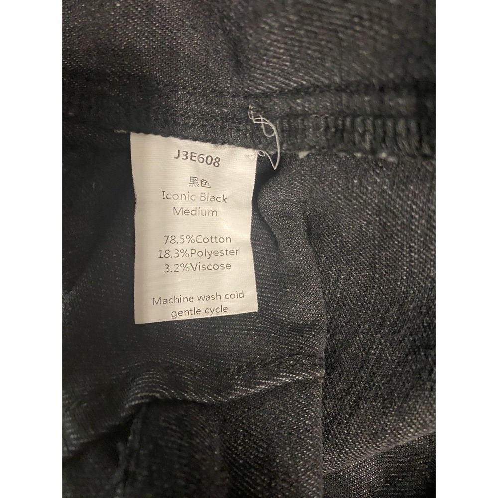 Women's Barrel Leg Jeans M Medium Black High Rise Cropped Balloon Seam Detail - Picture 9 of 9